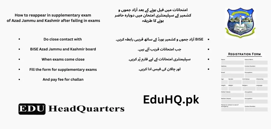 BISE AJK Board 9th Class Result 2025 10 How to reappear in supplementary exam of Azad Jammu and Kashmir after failing in exams