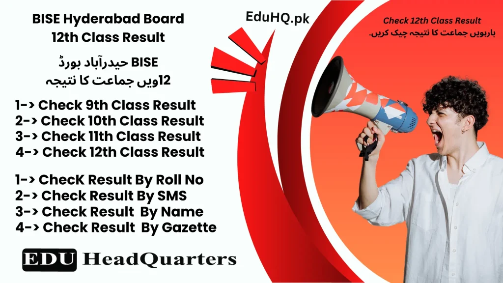 BISE Hyderabad Board 12th Class Result BISE Hyderabad Board
12th Class Result