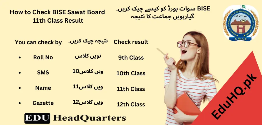 How to Check BISE Sawat Board
11th Class Result